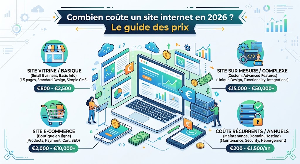 Combien coûte un site internet en 2026 Le guide des prix